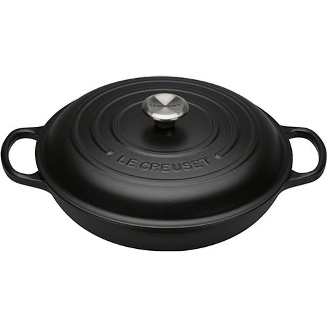 Billede af Le Creuset Satin Black Signature Cast Iron Round med låg